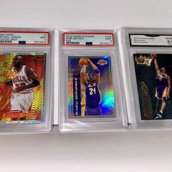 Michael Jordan, Kobe Bryant. 3 Cards 