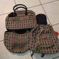 Set of 3 Hand Bag / Back Pack Made In India