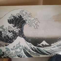 Great Wave Of Kanagawa Hokusai poster, mounted On Foam