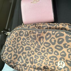 Lululemon cheetah purse & Coach Wallet 
