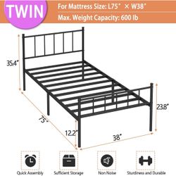 FREE! Metal Twin Bedframe