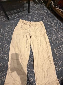 Old Navy Cream Wide-Leg Carpenter Pants