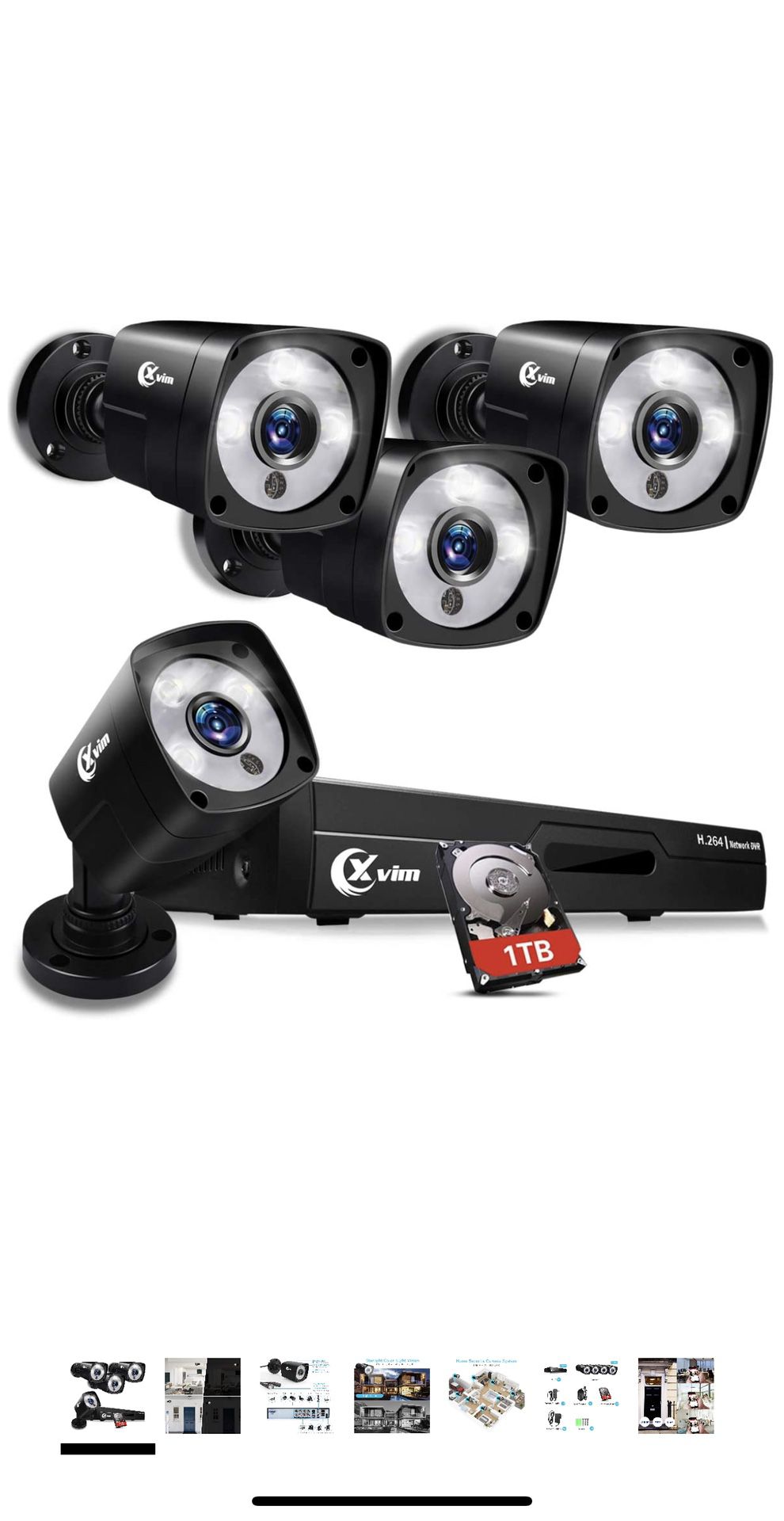 Home Security Camera System (4 Cameras)