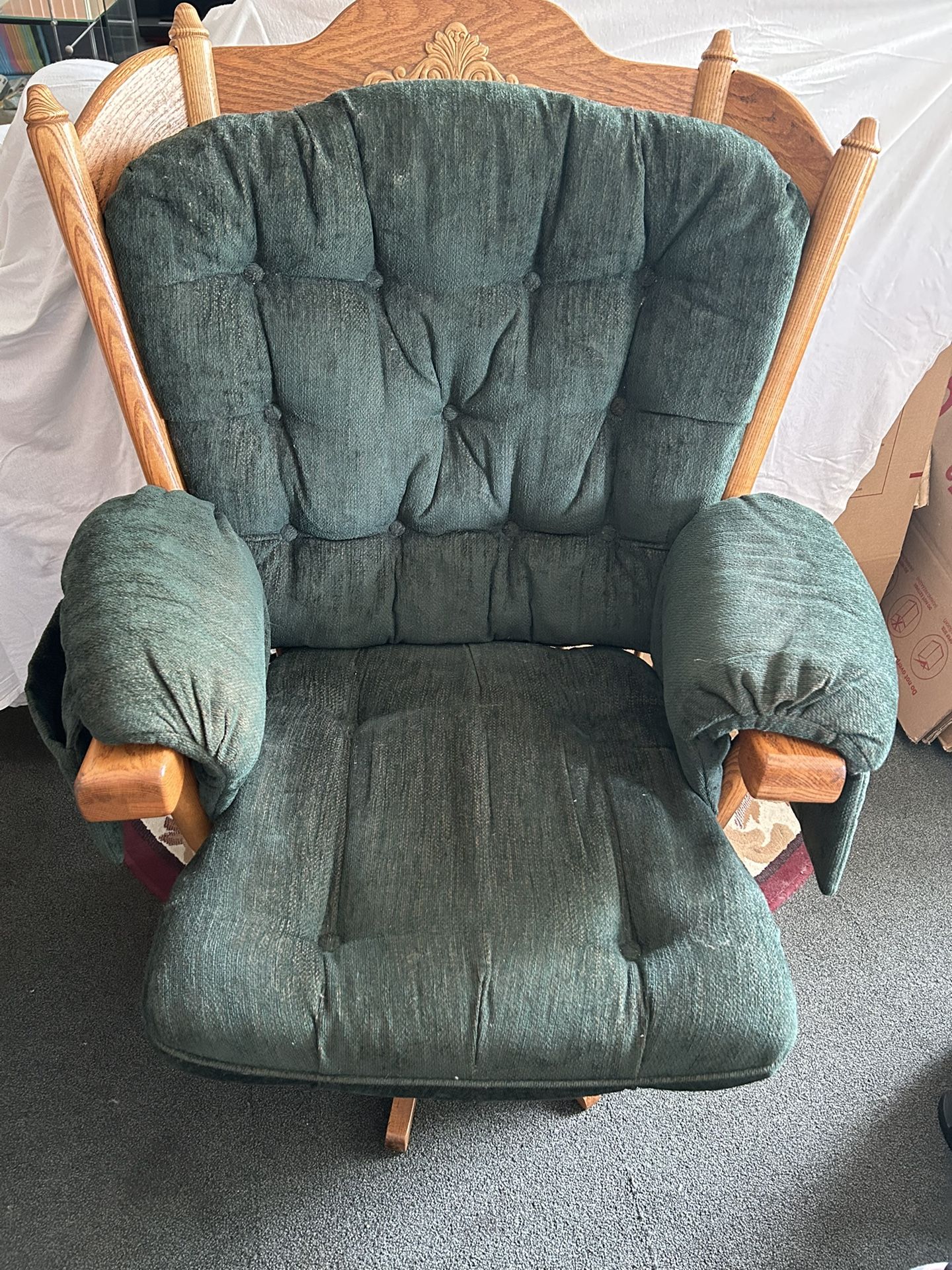 ROCKING CHAIR 360 ROTATING WOOD