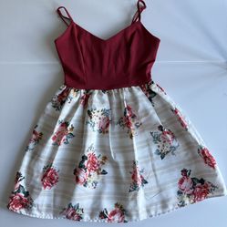 Teeze Me Spaghetti Strap Floral Fit and Flare Dress
