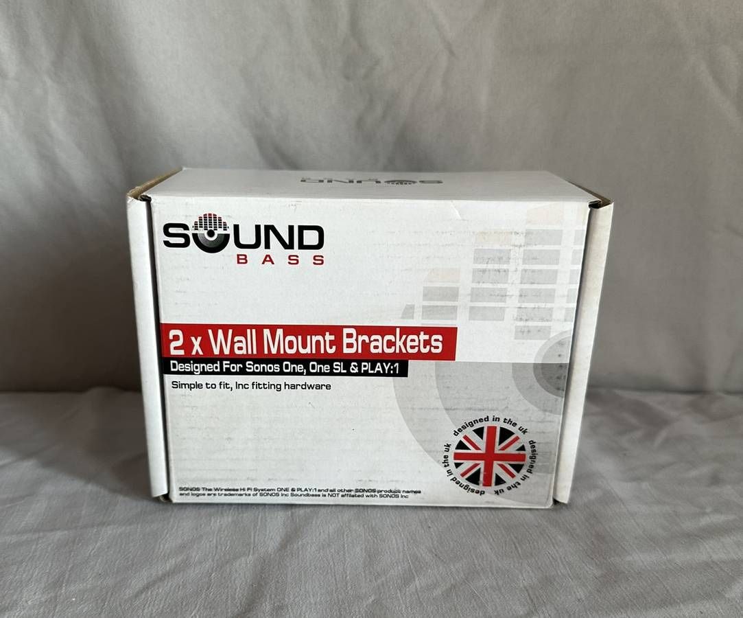 Sound Bass 2-Pack Wall Mount Brackets, Black