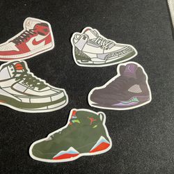 Air Jordan Basketball Shoe, High Quality Vinyl Stickers Jordan I Jordan II Jordan IV Jordan V Jordan VII