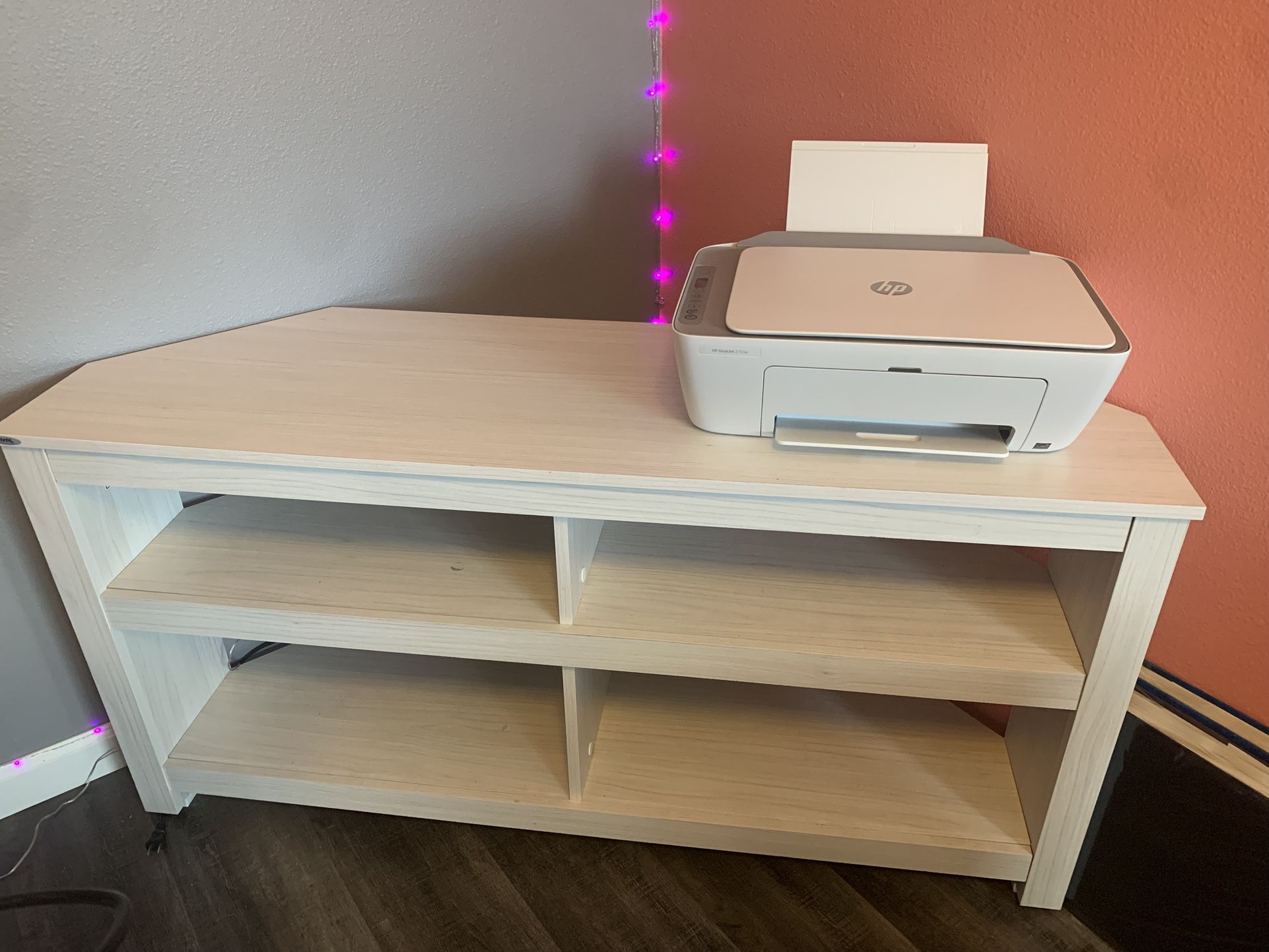 White Corner TV Stand