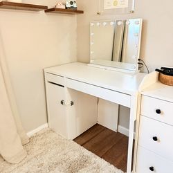 Vanity with LED Mirror