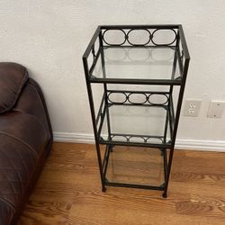 Metal And Glass Shelf 14x12x32