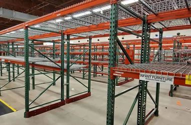 Industrial Pallet Racking System with Wire Decking