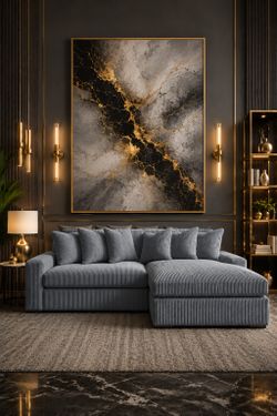 Corduroy 2 piece sectional 🩶✅🩶