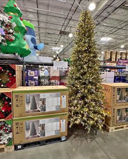Costco 12 ft Pre-Lit Aspen EZ Connect Artificial Christmas Tree, 4430 Color-Changing Radiant Micro LED Lights