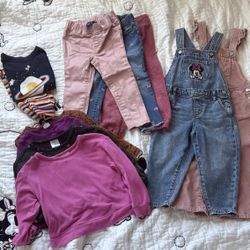 Lot of Gap Girl Toddler Cute Clothes 3 Years 3T Disney Overalls Jeans Shirts 