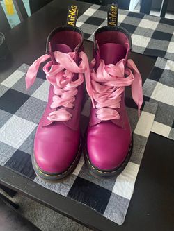 Dr. Martens 1460 Pink Leather Lace-Up Boots