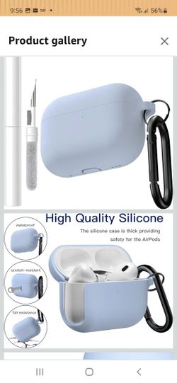 Brujula Case for AirPods Pro 3 Case Silicone Protective Cover Compatible with AirPods Pro 3rd Generation 2025(Light Blue, AirPods Pro 3)