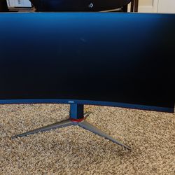 AOC Ultrawide 34" Curved Gaming Monitor 144hz Refresh Rate, 3440x1440