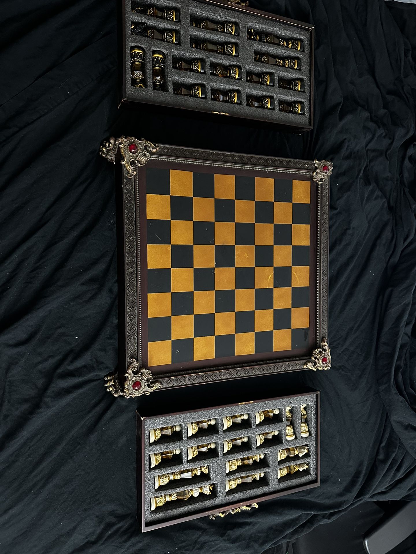Vintage Amber Chess Set