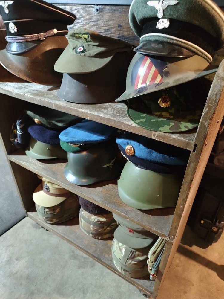 Hats, Caps, Berets, Helmets