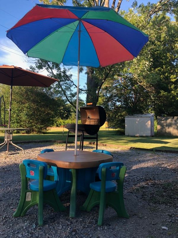 Kids Table 4 Chairs Umbrella Step 2 For Sale In Murfreesboro Tn Offerup