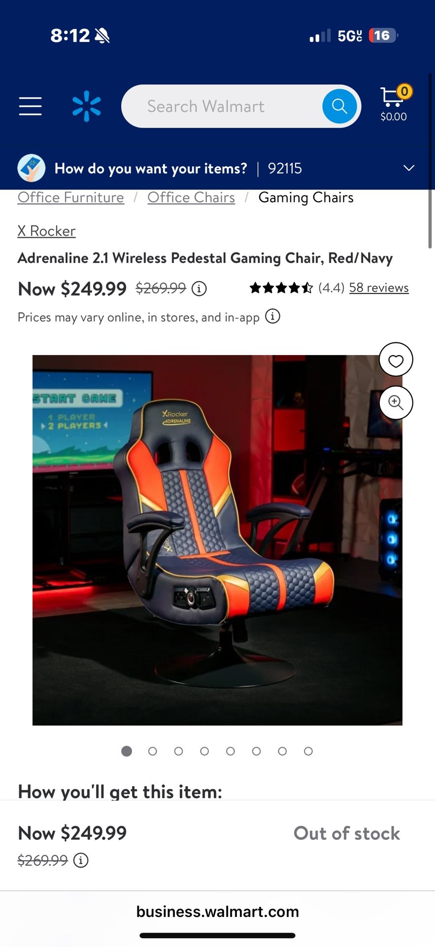 X Rocker Gaming Chair with Bluetooth Speakers And Vibrations