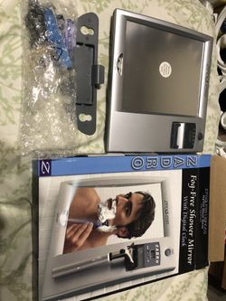 Fogless Lighted Digital Clock Shaving Mirror