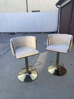 Suede barstool chairs