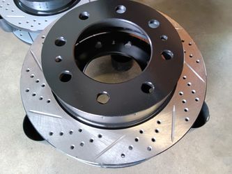 Performance Brake Disc Rotors Pads Cross Drill And Slot