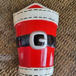 2 - Santa Suit Ceramic Style Pots