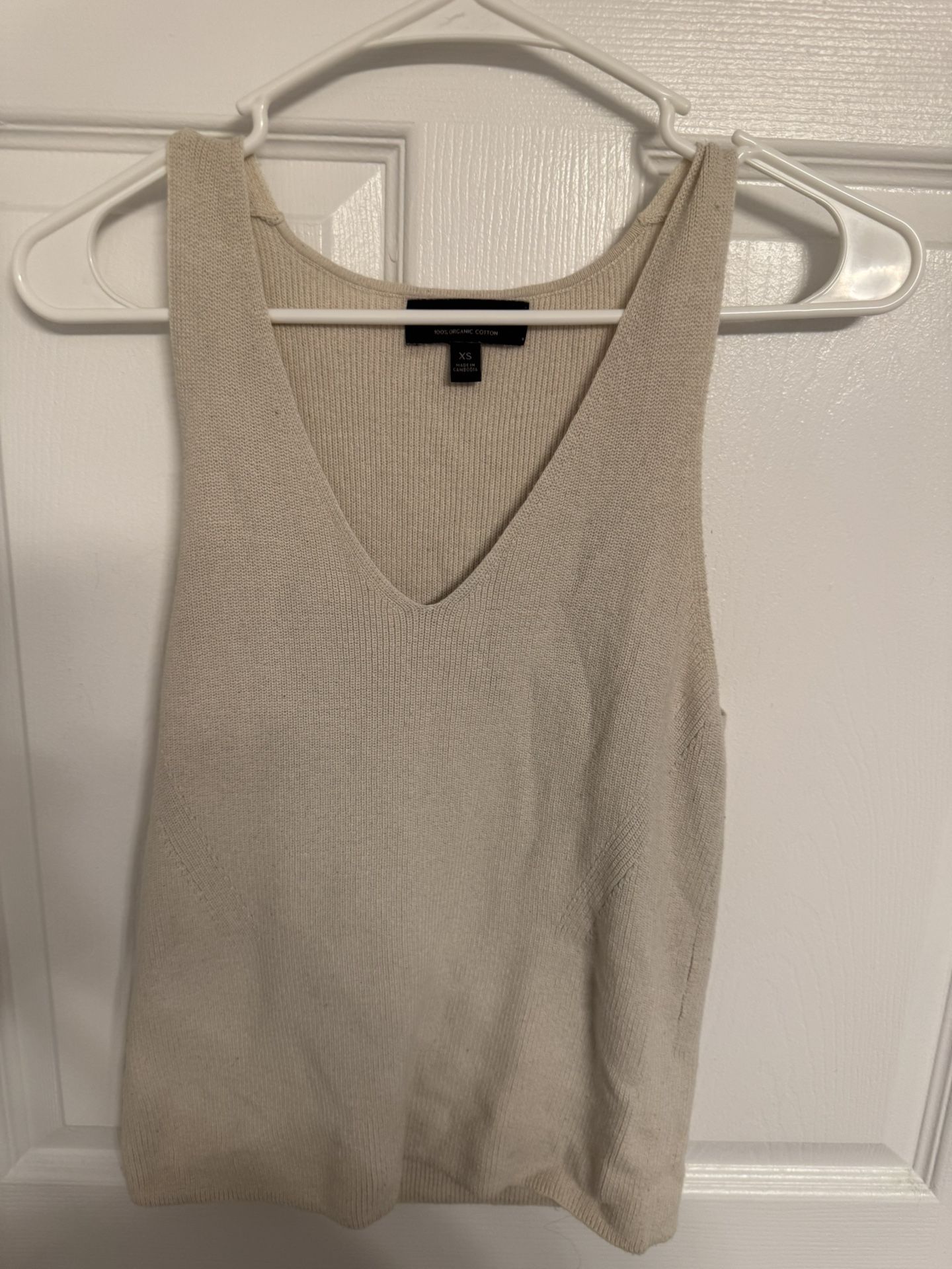 Banana Republic Tan Ribbed Sleeveless Tank Top Size XS