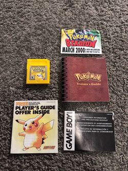 Pokemon Yellow Version Game Boy Color Complete Box CIB w/Inserts