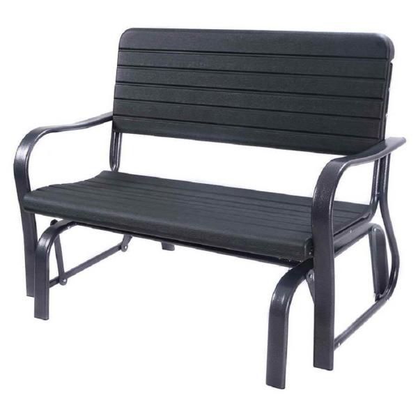 2-Person Steel Outdoor Patio Swing Porch Rocker Glider Bench