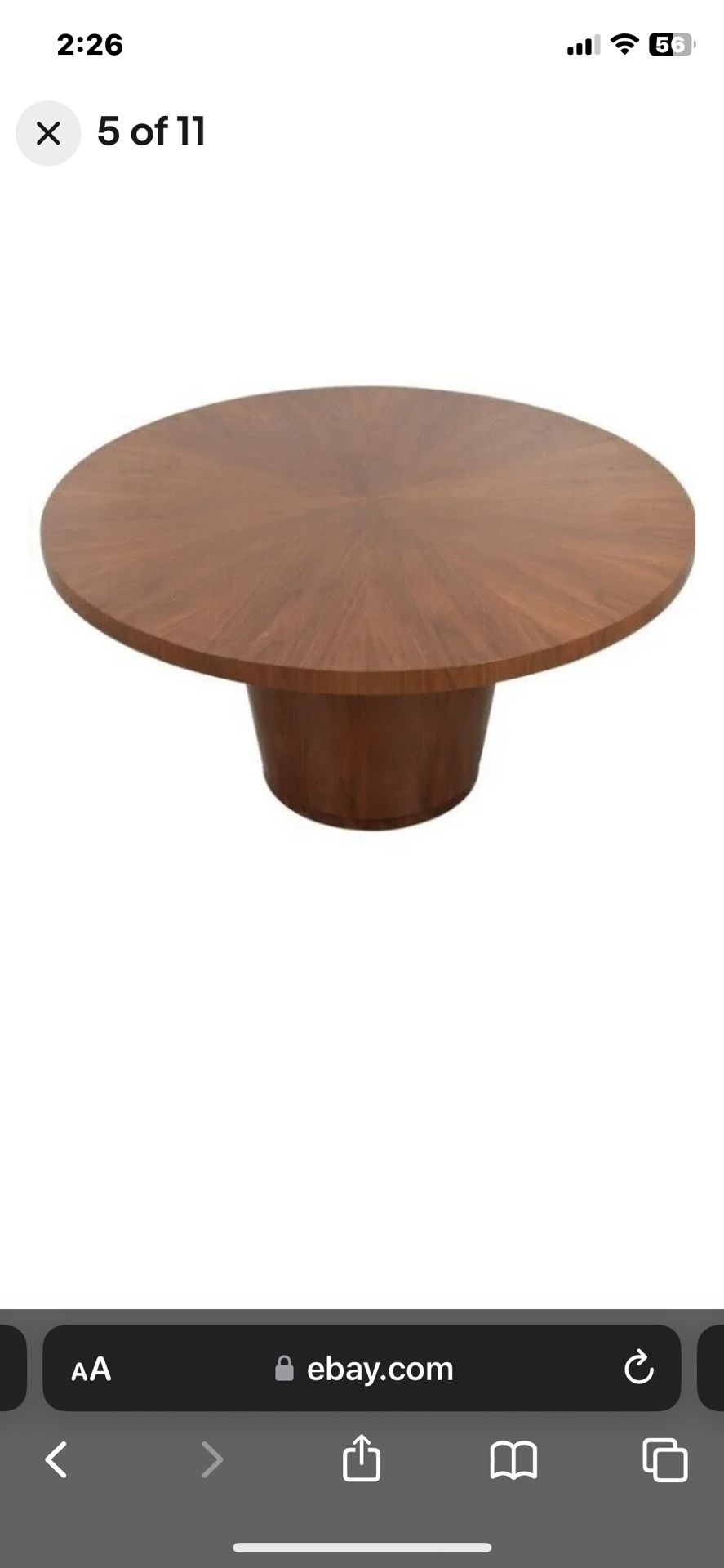 CRATE AND BARREL 60 ROUND ORION / NOVA DINIING TABLE
