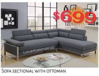 New modern grey sofa sectional