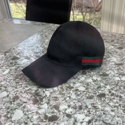 ORIGINAL GG CANVAS BASEBALL HAT WITH WEB Gucci