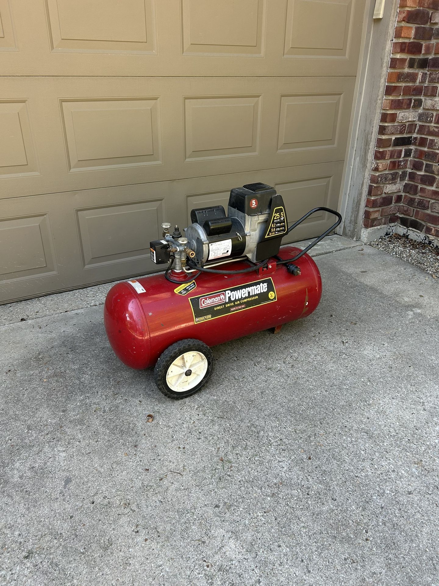 Air Compressor-Coleman 25 GALLON-5HP