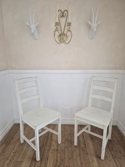 Pair Of Wooden Chairs