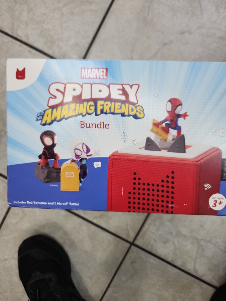 Marvel Spider-Man Spidey Amazing Friends Bundle Tonies Audio Player Speakers 