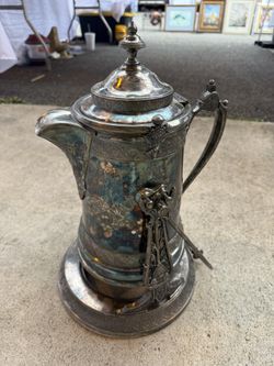 Antique Reed & Barton Silver Plate Tilting Tipping Pitcher Dated 1878