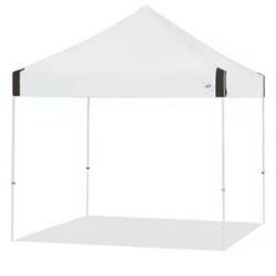 White Sale Canopy w Side Curtains And Weights  Great For Craft Sales