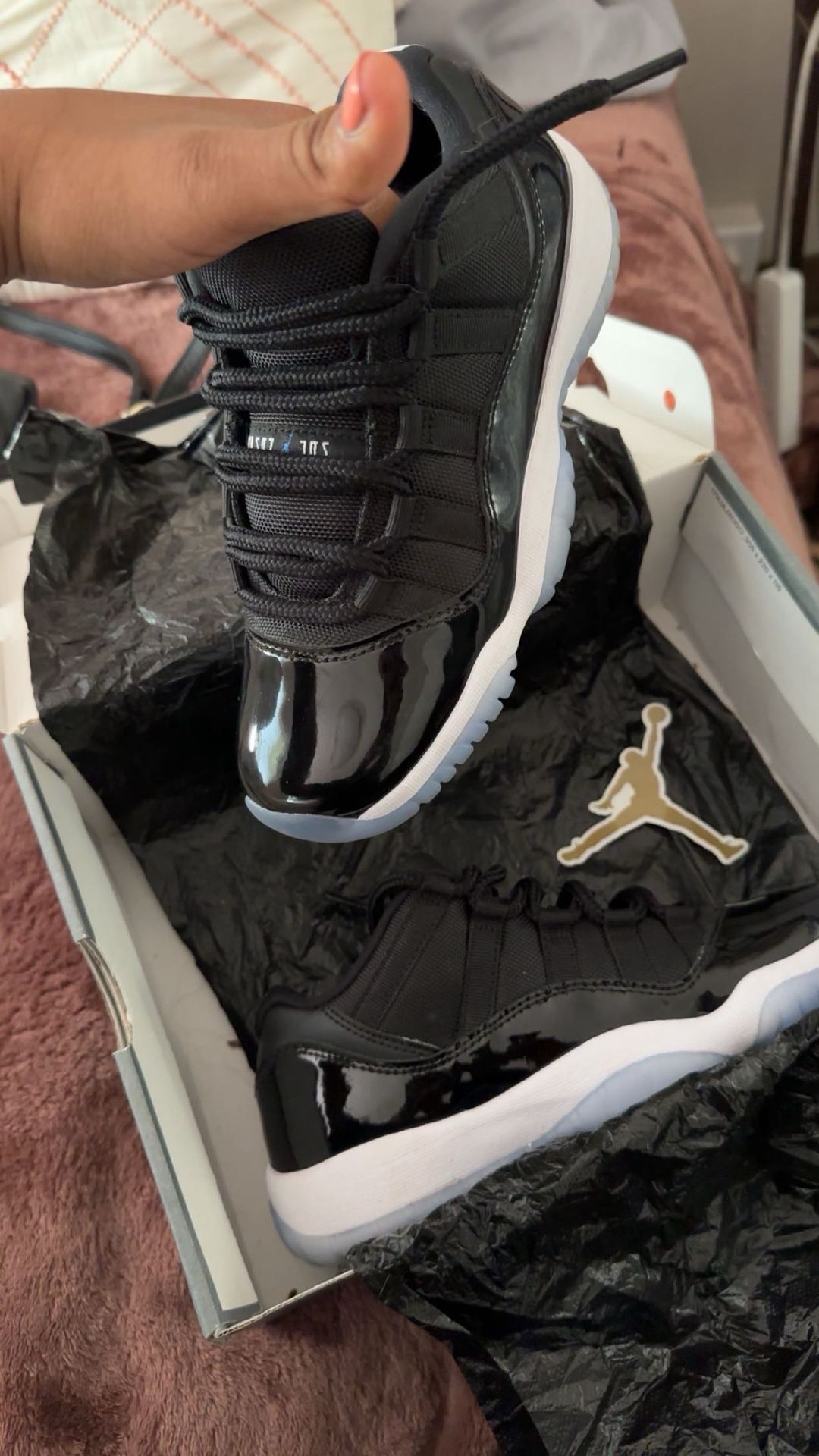 Black/ Varsity Royal- White Air Jordan 11 Retro Low (GS)