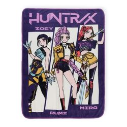 KPOP Demon Hunters Kids Throw Blanket Featuring Zoey, Rumi, & Mira, 46" x 60"