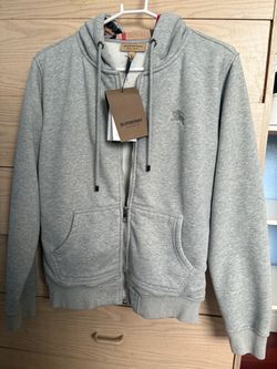 Burberry Grey Zip Up Hoodie