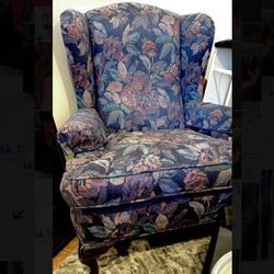 Floral Wing Chair 