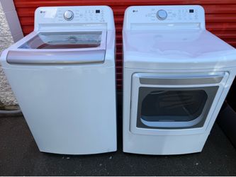 XL capacity LG top load washer and electric dryer