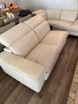 Leather sectional