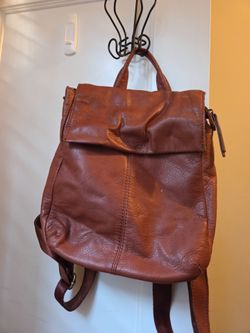 Medium faux leather backpack