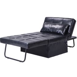 4 In 1 Convertible Leather Sofa Bed 