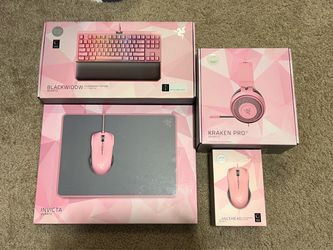 RARE LIKE NEW Razer Quartz Edition Gaming Bundle