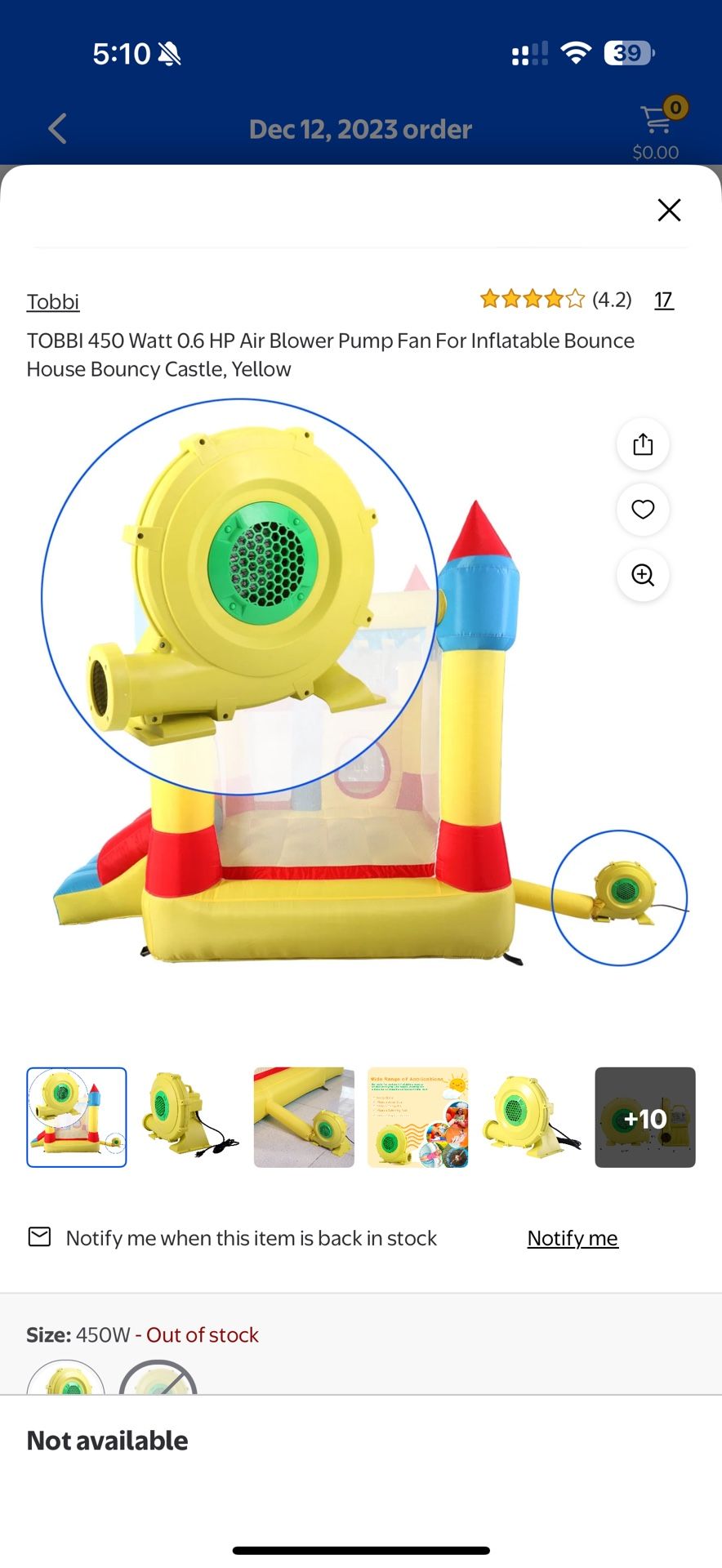 Inflatable Bounce House Pump